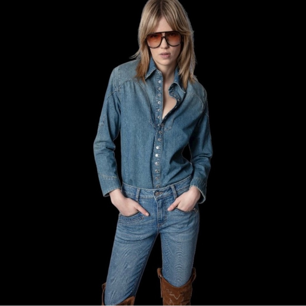 NWOT Zadig and Voltaire Thelmus Denim Jacket